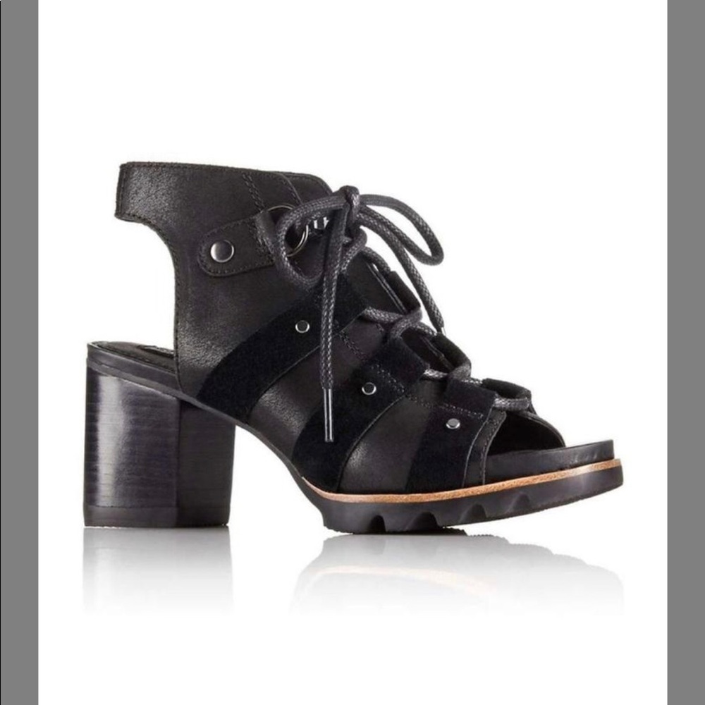 Sorel Black Addington Sandals